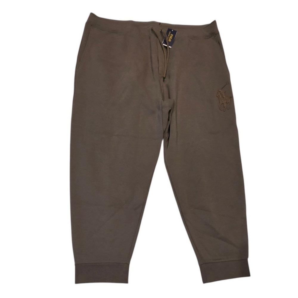 Polo Ralph Lauren Mens Jogger Sweatpants Olive Green Big Pony Logo 3XB